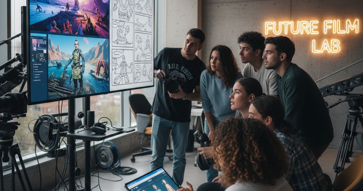 Video Production School students learning AI for pre-production