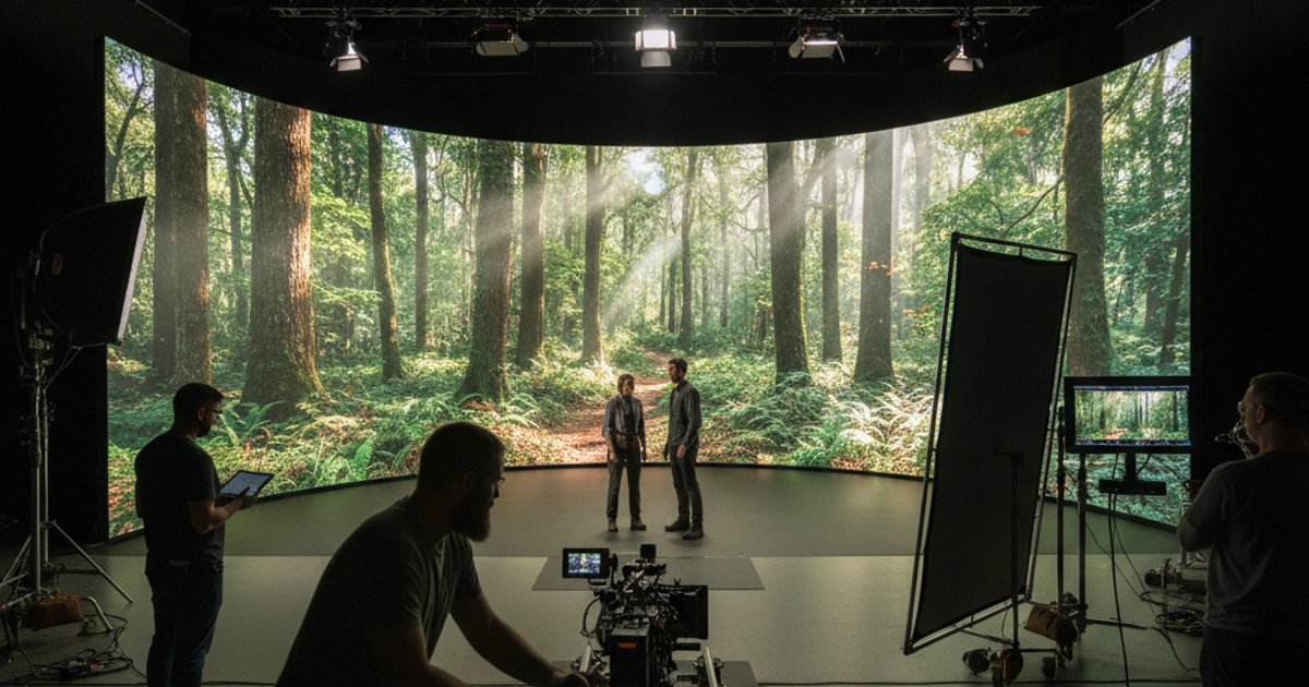 Cinematography courses adapting to virtual production on a modern film set with LED wall