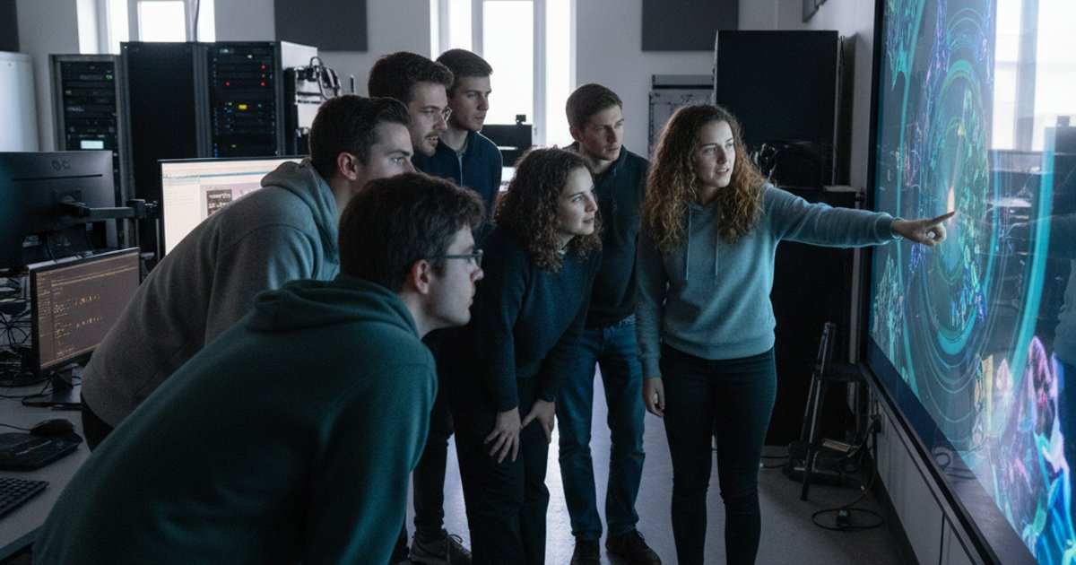 Film course students discussing AI ethics in cinematography