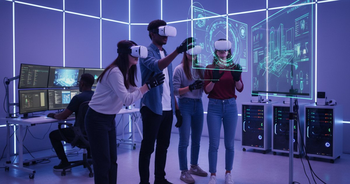 Film making school students using VR and haptic tech for immersive storytelling