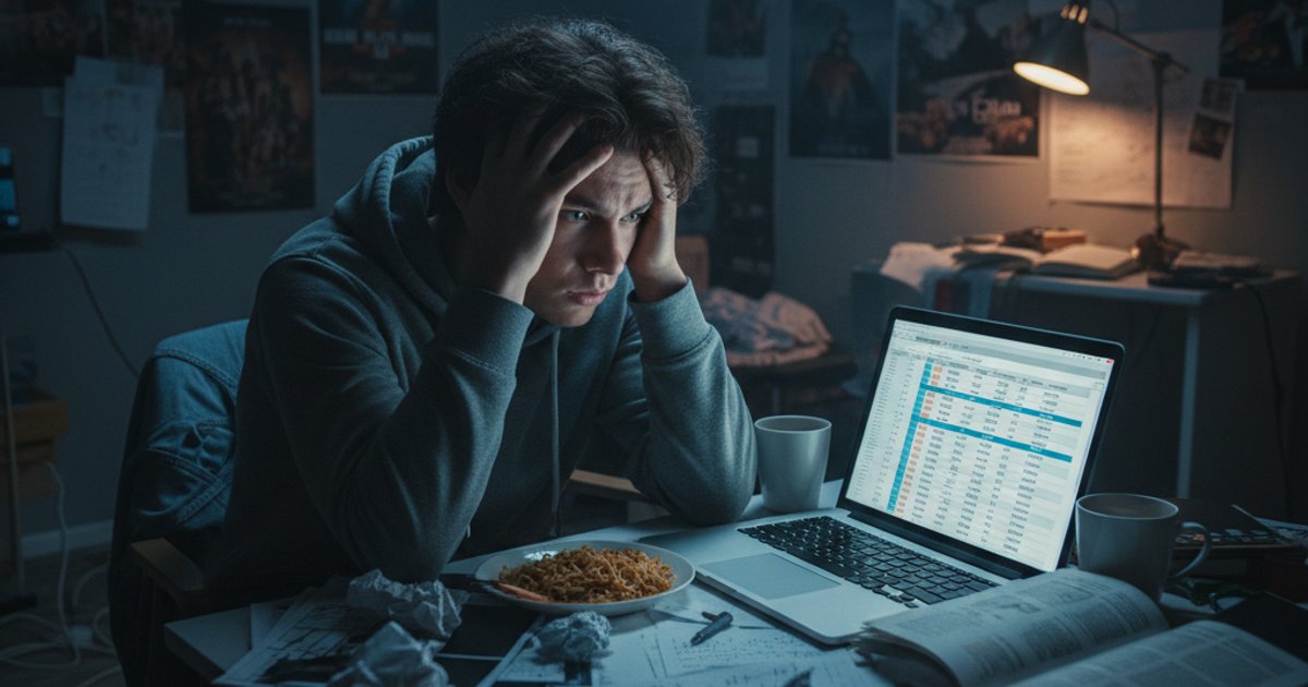 Film making school student stressed over project budget and funding challenges